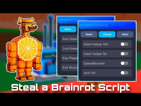 🔥 Steal a Brainrot Script 2025 – Instan Steal + Lock Base + ESP + Anti Steal + Anti Hit (Pastebin)