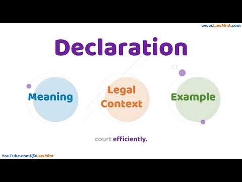 Declaration Meaning Legal Context & Example Legal Terms Simplified @LawMint