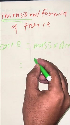 Force | Dimensions of Force | We are Physics