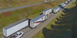 Trailer hauling chickens involved in one of two I-81 crashes; no injuries reported