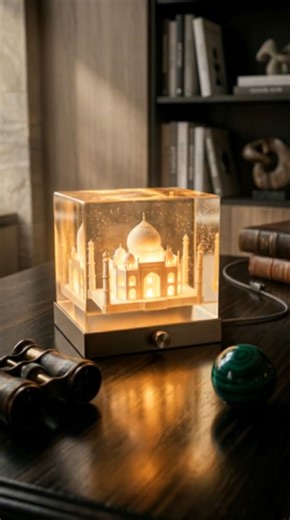 Why Is This Taj Mahal Floating Inside a Lamp?
