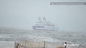 This Cape May-Lewes ferry was rocked by strong winds and rough seas yesterday off of Sunset Beach in New Jersey: | AccuWeather