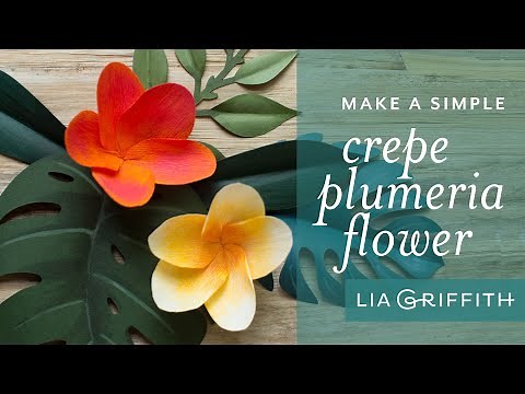 How to Make a Tropical Plumeria Flower with Crepe Paper