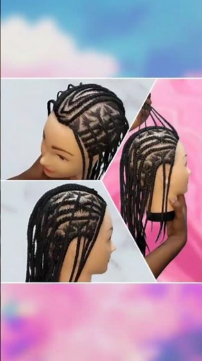 Practicing Flip Over Braids on My Mannequin Head | Braid Tutorial #shorts