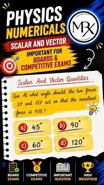 💯 Vector Questions Practice | Physics MCQ | MPX Classes