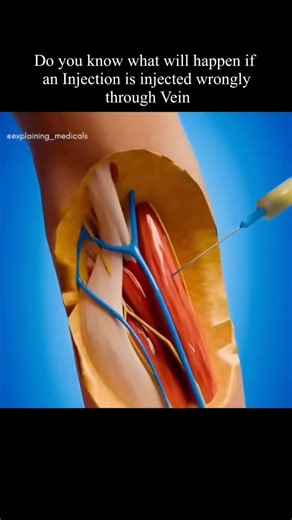 Health is Wealth on Instagram: "@do2_fit Do you know what will happen if an Injection is injected wrongly through Vein..... Video : @explaining_nedicals"