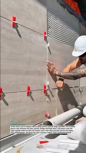 Tile Leveling Clips for Smooth Wall Tile Installation #TileWork #DIY #Construction