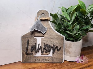 Personalized Cow Tag, Decorative Board, Cow Decor, Personalized Cow Decor, Western Decor, Western Decorations, Farmhouse Decorations - Etsy