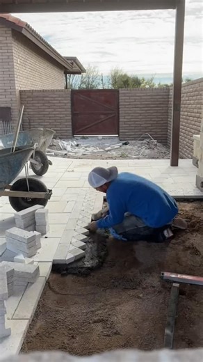 Stone Creations on Instagram: "Most people only see the finished patio, not the precision it takes to bring it together. This time lapse highlights the layout and installation process, showing how each paver is carefully placed, aligned, and adjusted to create a clean, seamless finish. ㅤ This custom section is built around a backyard fireplace and designed to flow with the rest of the patio, adding both function and visual interest to the space. Our crews focus on quality materials, tight finish