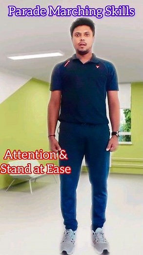Basic Parade Marching Skills - Attention & Stand At Ease Position