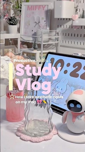 Study Vlog📚 aesthetic note taking 🎀#studywithme #shorts