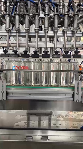 Fully automatic self-flowing eight-head liquid filling machine #fillingmachine #liquidfillingmachine | Henan Cyril Machinery Equipment Co.,LTD
