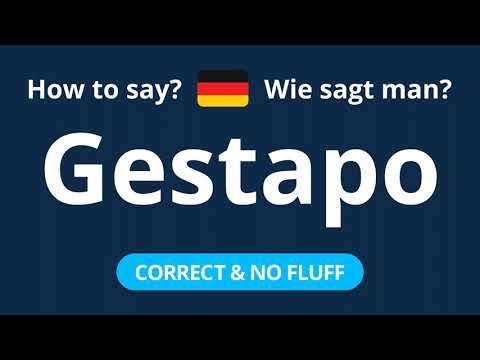 How to Pronounce Gestapo in German (CORRECTLY!)