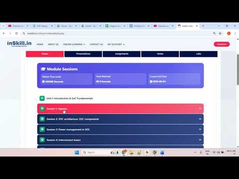 SOC design and verification course overview
