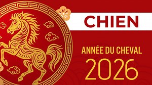 🎥 Horoscope chinois 2026 – Signe du Chien 🐶 ✨ Année du Cheval de Feu ✨ Voici ce que 2026 réserve au Chien 🐶 ! Une année marquée par de la créativité et de nouvelles idées, favorisant l’apprentissage, et durant laquelle vous pourrez trouver du soutien, des opportunités et progresser pas à pas. C’est une année assez sereine, si vous ne vous laissez pas distraire et si vous restez concentré/e sur vos objectifs. Veillez à ce que tous vos papiers administratifs soient bien en ordre, et à bien gére
