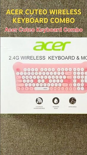 Acer Cuteo Keyboard and Mouse Combo Unboxing #acer #keyboardandmousesetup #keyboardasmr #shorts #yt