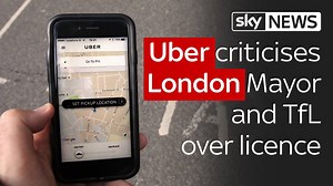 Uber's licence in London is not being renewed. Uber spokesman Fred Jones says London Mayor Sadiq Khan and Transport for London have "caved to a small minority" | Sky News