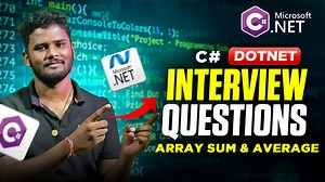 7.Basic C#.Net Interview Questions & Answers - Array sum and Average for- TCS, Zoho, CTS, Wipro, Infosys, HCL Companies #dotnetinterviewquestions #csharpinterviewquestions | UNIQ Technologies