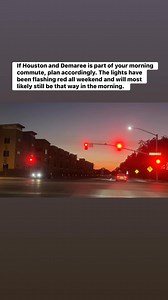 If Houston and Demaree is part of your morning commute, plan accordingly. The lights have been flashing red all weekend and will most likely still be that way in the morning. | Visalia Stringer