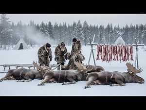 5500kg Snow Moose Hunt in −70°C Yakutia Feeding an Entire Icy Settlement Survival Against the Stor