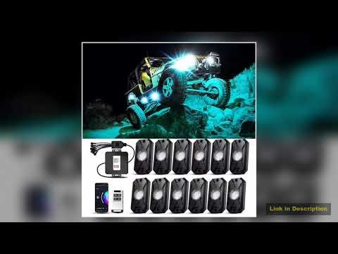 Underglow Rock Lights 8 12 Pods RGB Led Multi Color App Remote Control Music Mode Well For Pickup A