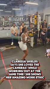 642K views · 6.5K reactions | Claressa Shields says she loves the camera!  Shields makes it look easy jump roping while talking to reporters! 勞 She says she wants all the lights on her! ‼️ #boxing #boxingnews #claressashields | Sayyid McKinney | Facebook