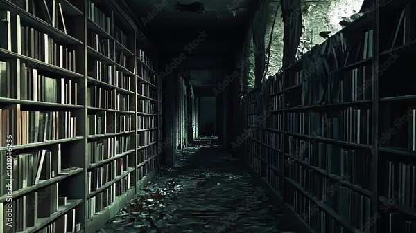 Abandoned Library: A haunting glimpse into the past