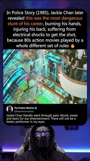 This was Jackie Chan's most dangerous stunt of his career