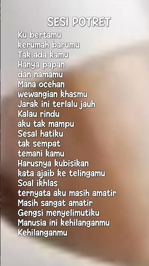 Sesi Potret - Lirik Lagu | Lirik Indonesia Terbaru #sesipotret