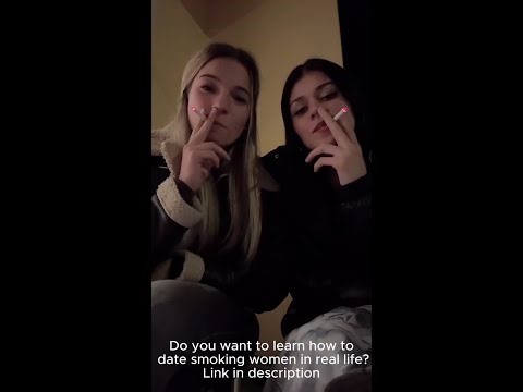 Gorgeous Girls Smoking Cigarette live