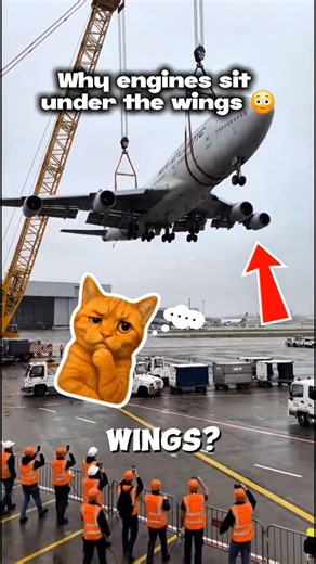 Why Airplane Engines Are Placed Under the Wings