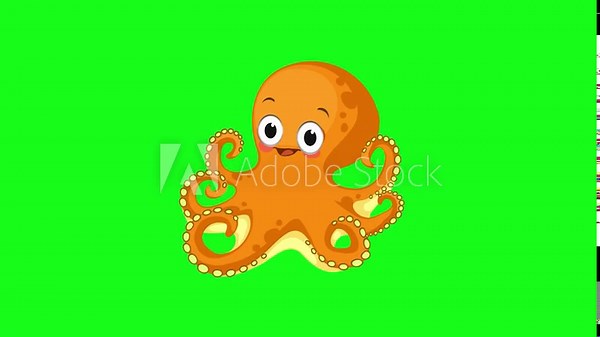 2D Cartoon Fish Swimming video Animation Looping 2d Animation Video, Cartoon fish animation on a Green Screen 4K vedio
