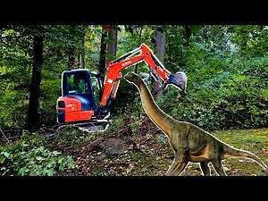 Clearing Trees with an Excavator