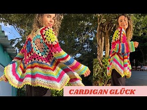 CARDIGAN CASACO GLÜCK CROCHÊ - TUTORIAL