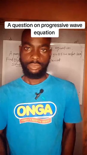 🚀 Watch me break down a Progressive Wave Equation in seconds! 💥 This isn't just physics – it's physics made simple! Whether you're a high school student, preparing for WAEC/NECO/JAMB, or just love learning, this quick tutorial will help you finally understand wave motion like never before! 🌊⚡ 📘 Question: Solving a standard progressive wave equation step-by-step 🧠 🎯 Target audience: Secondary school students, exam candidates, science lovers! 👨‍🏫 Learn how to: Identify the form of a wave e