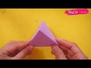How to make a super easy paper gift box - How to fold a simple triangular gift box - Origami
