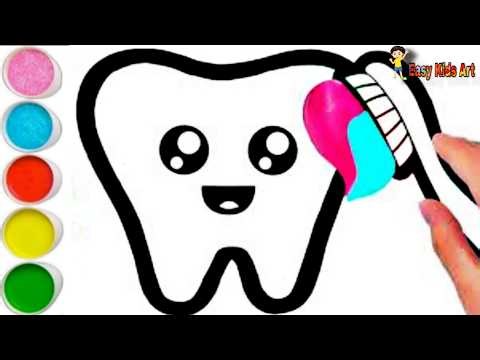 Cute Tooth Drawing & Painting 🦷💖 So Satisfying to Watch!