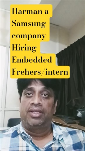 HARMAN a Samsung Company Embedded Internship 2025 –C, C++, Android Internship in India