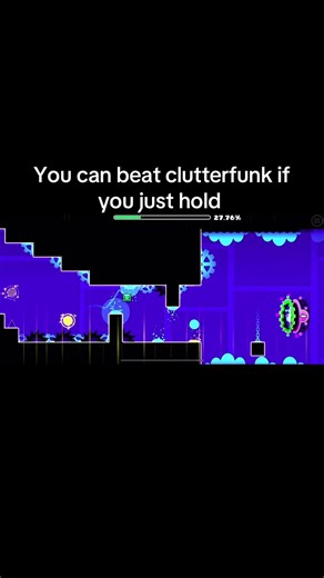 You can beat clutterfunk if you just hold #makemefamous #geometrydash #shorts