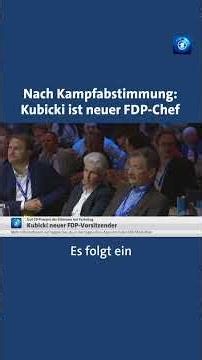 Neuer FDP-Chef gewählt #tagesschau #nachrichten #news #fdp #kubicki