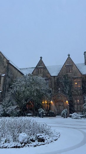 6.5K views · 184 reactions | Brrrr… it’s a cold one over at THE PIG-at Combe in Devon today!❄️ Where better to hunker down in front of a roaring fire with a tipple (or two!)? We’ll have a big comfy armchair ready and waiting for you, with views out to the snowy Devonshire hills - come on in!☕ | THE PIG Hotel | Facebook