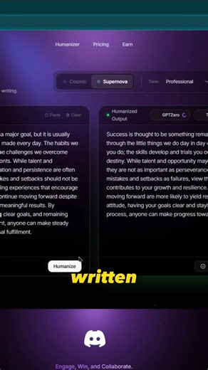 This website humanizes AI text instantly 🤯#AITools #ChatGPT #AIWriting #TechShorts #ContentCreation
