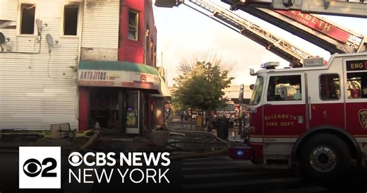 5 families displaced, restaurant gutted after fire in Elizabeth, N.J.