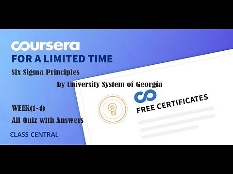 Six Sigma Principles, week (1-4) All Quiz with Answers.