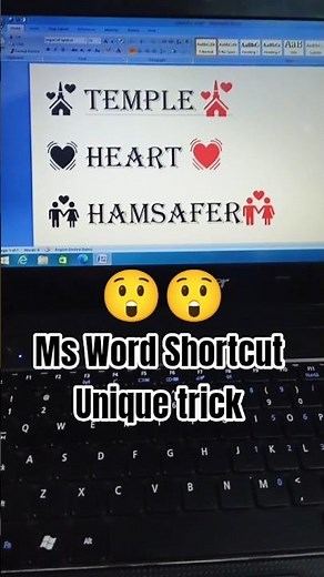 Ms Word Shortcut Key Unique trick #short #youtube #trending #computer