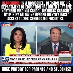4.2K views · 192 reactions | BREAKING: The U.S. Department of Education rules that 5 Northern Virginia school districts violated Title IX by allowing gender identity-based access to sex-specific facilities. Major implications ahead. #TitleIX #EducationNews #Breaking | Officially American | Facebook