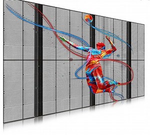 [Hot Item] 1000X500mm Rental P3.91 Indoor Window Transparent Poster LED Display Glass Screen