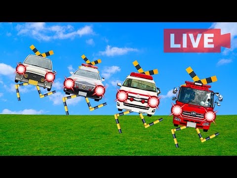 【ライブ配信】 踏切アニメ 🚦 カンカン鳴る！Fumikiri Railroad crossing #106