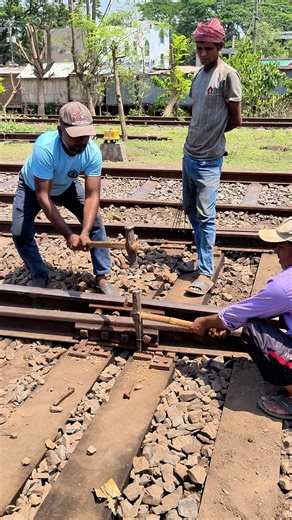 Precision and power in every spike hit.#shorts #railway #railtrack #railroad #foryou