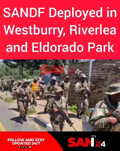 SANDF Deployment in Johannesburg's Gang Areas